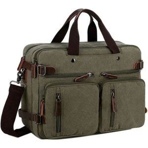 🎉HP🎉 New Convertible Briefcase Backpack Green